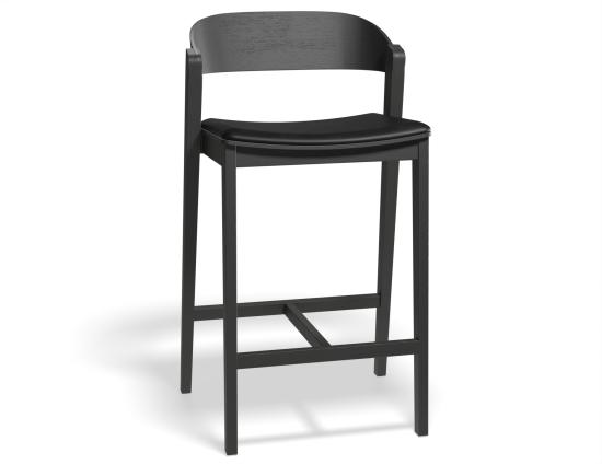 Grayson 65cm Barstool Black Blackpu
