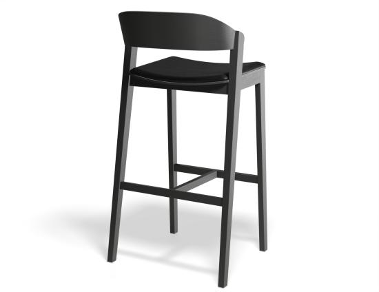 Grayson 75cm Barstool Black Blackpu Back