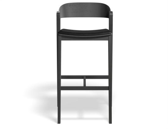 Grayson 75cm Barstool Blackblackpufront