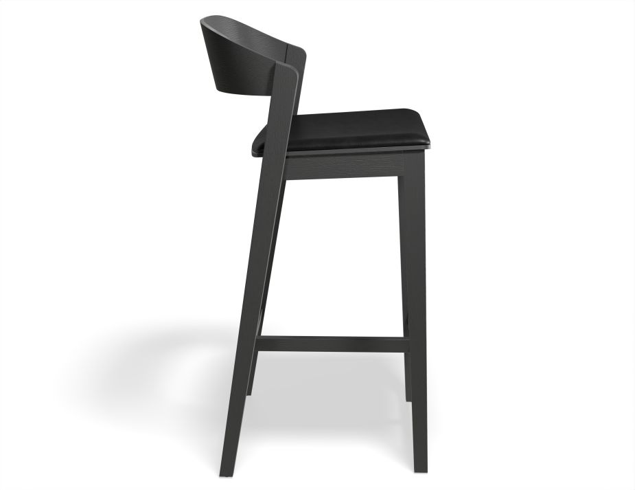Grayson 65cm Barstool Black Blackpuside