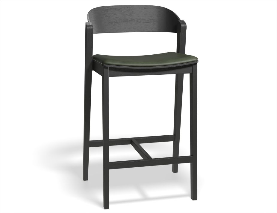 Grayson 65cm Barstool Black Greenpu