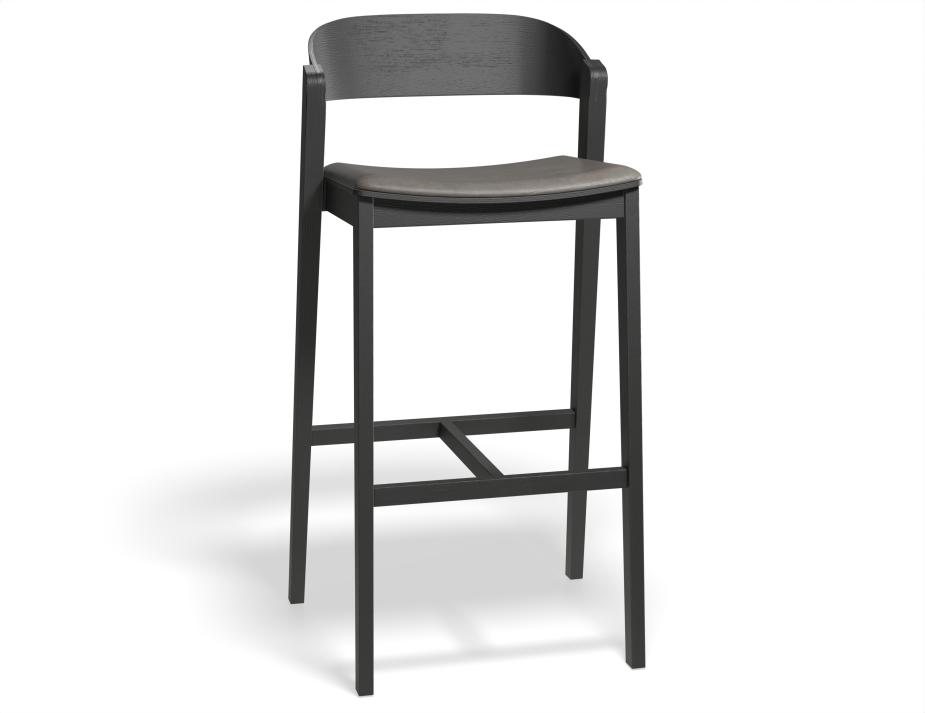 Grayson 75cm Barstool Black Greypu