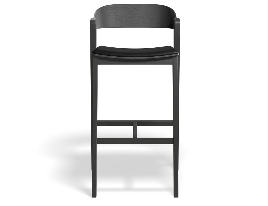 Grayson 75cm Barstool Blackblackpufront