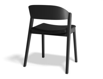 Grayson Dining Chair Black Ash Upholstered Seat