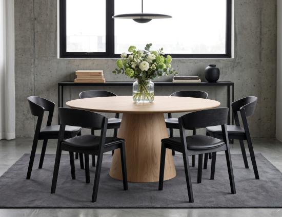 Grayson Chair Black Round Table Lifestyle