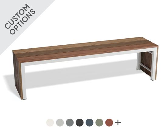 Cascade Outdoor Bench Solid Spotted Gum - Made in AU