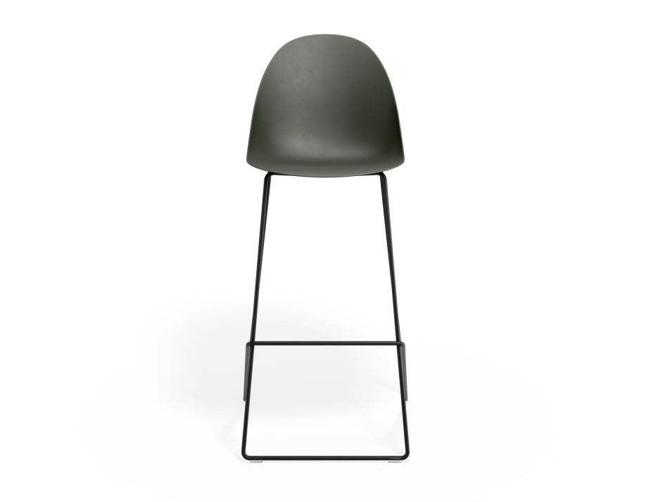 P 4 Pebble Barstool Oliveseat Blackframe
