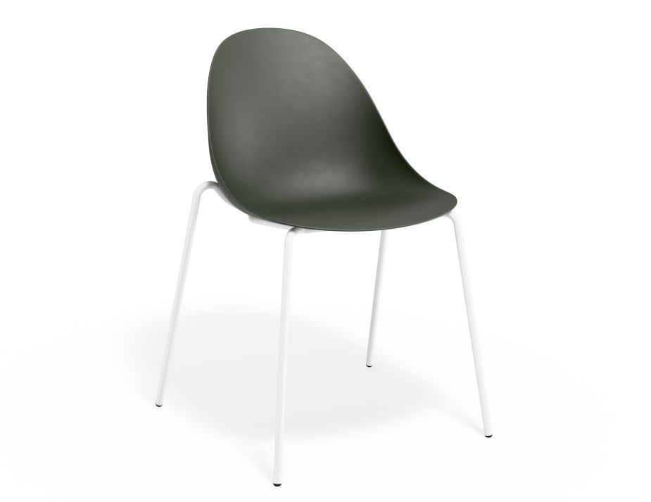 P 1 Pebble Chair Oliveseat 4postwhite