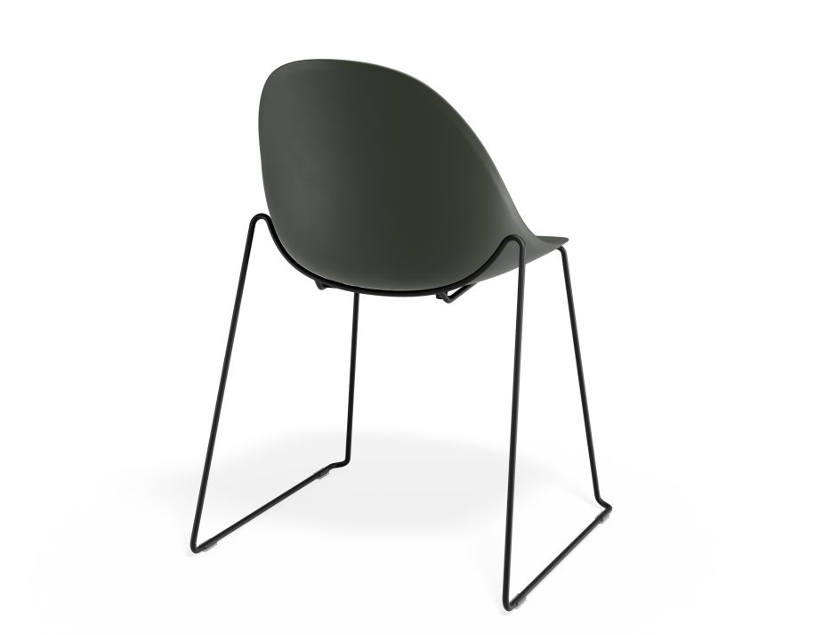P 2 Pebble Chair Oliveseat Sledblack