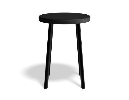 P 3 Atlas Lowstool Blackframe Roundwood Black