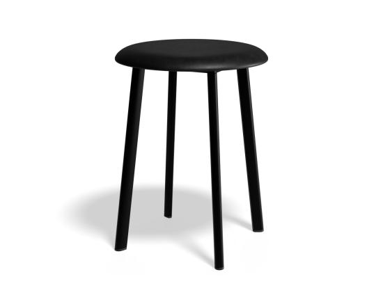 P 1 Atlas Lowstool Blackframe PU Black