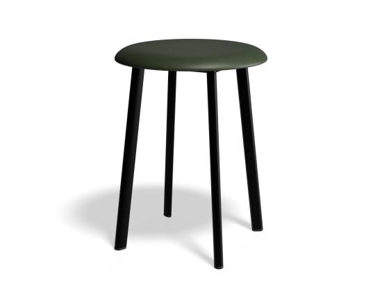 P 1 Atlas Lowstool Blackframe PU Green