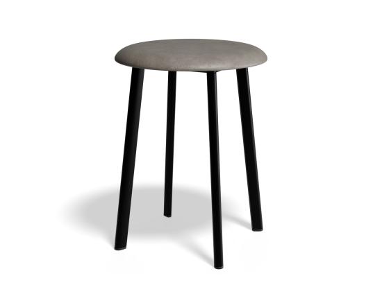 P 1 Atlas Lowstool Blackframe PU Grey