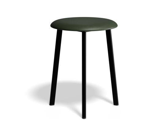 P 2 Atlas Lowstool Blackframe PU Green