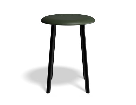 P 3 Atlas Lowstool Blackframe PU Green