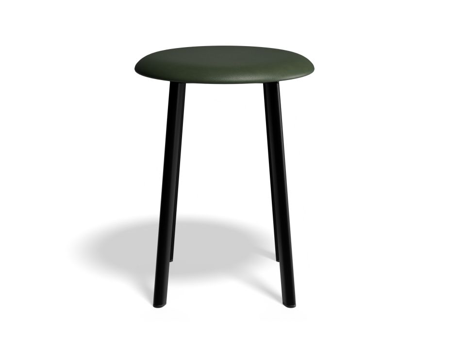 P 3 Atlas Lowstool Blackframe PU Green
