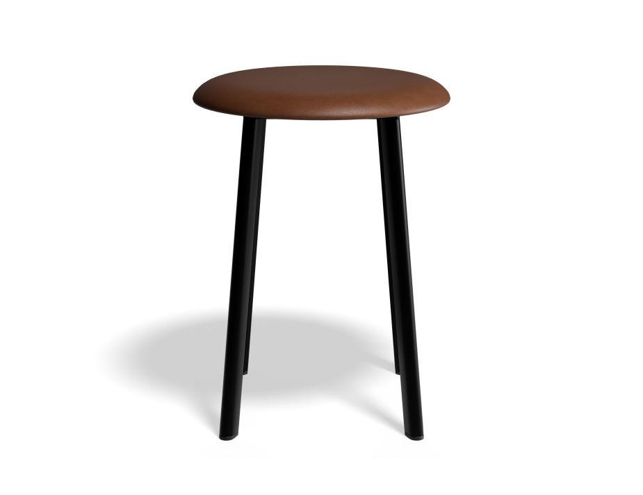 P 3 Atlas Lowstool Blackframe PU Tan