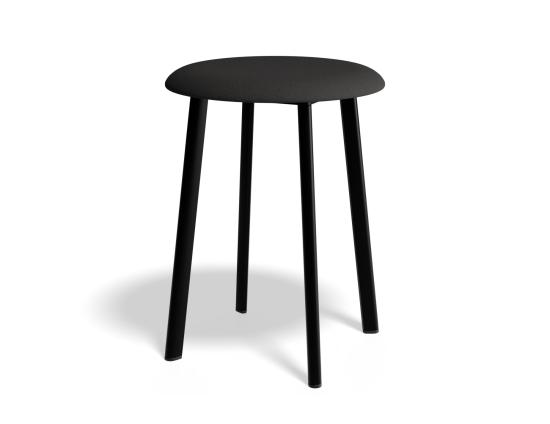 Atlas Low Stool Black Frame Fabric Seat