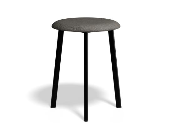 P 2 Atlas Lowstool Blackframe Fabric Grey