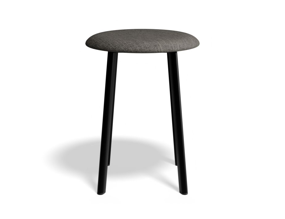 P 3 Atlas Lowstool Blackframe Fabric Grey