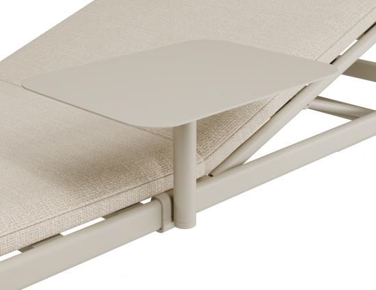 P 5 Verano Sunlounge Sidetable Latteframe Huskfabric