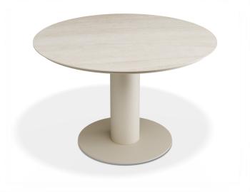 Loma Outdoor Dining Table 120cm Latte with Dune Ceramic Top