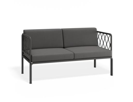 Seville 2 Seater Outdoor Charcoal Sofa
