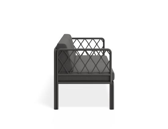 P 3 Sevillev2 2seater Charcoalframe Darkgreycushion
