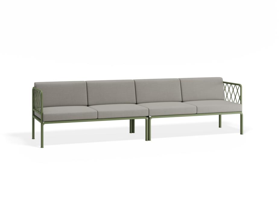 P 1 Sevillev2 4seater Greenframe Lightgreycushion