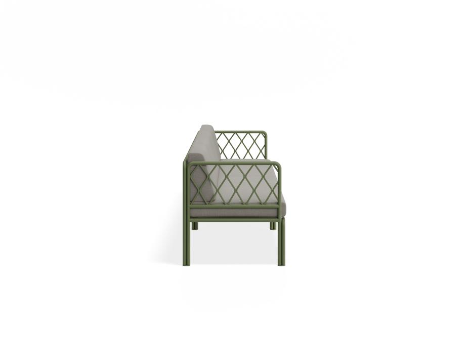 P 3 Sevillev2 4seater Greenframe Lightgreycushion