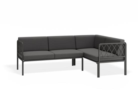 Seville Config B - Charcoal Outdoor Corner Sofa