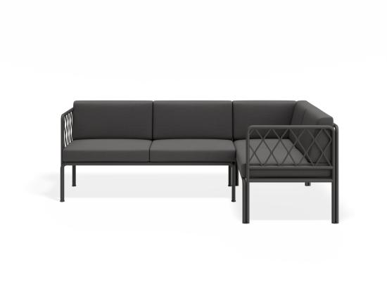 Seville Config B - Charcoal Outdoor Corner Sofa