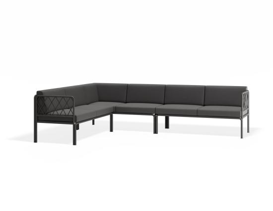 Seville Config C - Charcoal Outdoor Corner Sofa