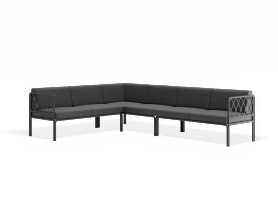 Seville Config C - Charcoal Outdoor Corner Sofa