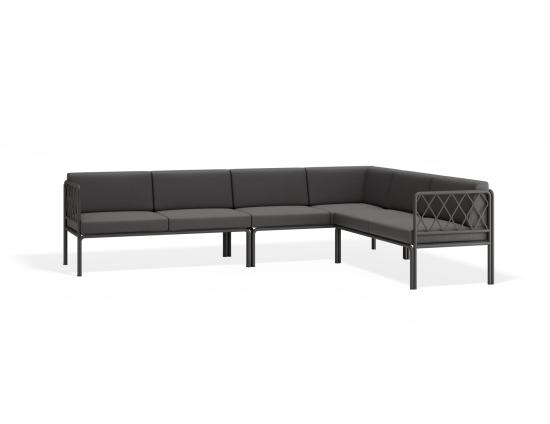 Seville Config D - Charcoal Outdoor Corner Sofa