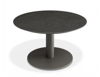 Loma Outdoor Coffee Table 70cm Charcoal with Basalt Ceramic Top