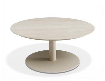 Loma Outdoor Coffee Table 90cm Latte with Dune Ceramic Top
