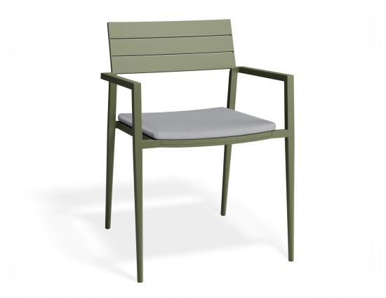 P 1 Halki Chaircushion Green Lightgrey