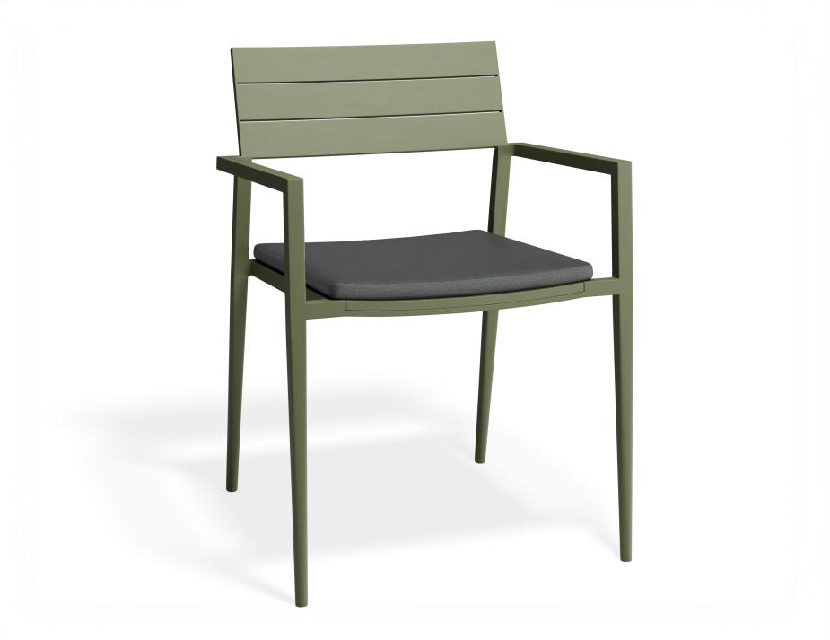 P 1 Halki Chaircushion Green Darkgrey