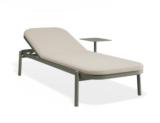 P 1 Verano Sunlounge Sidetable Greenframe Huskfabric