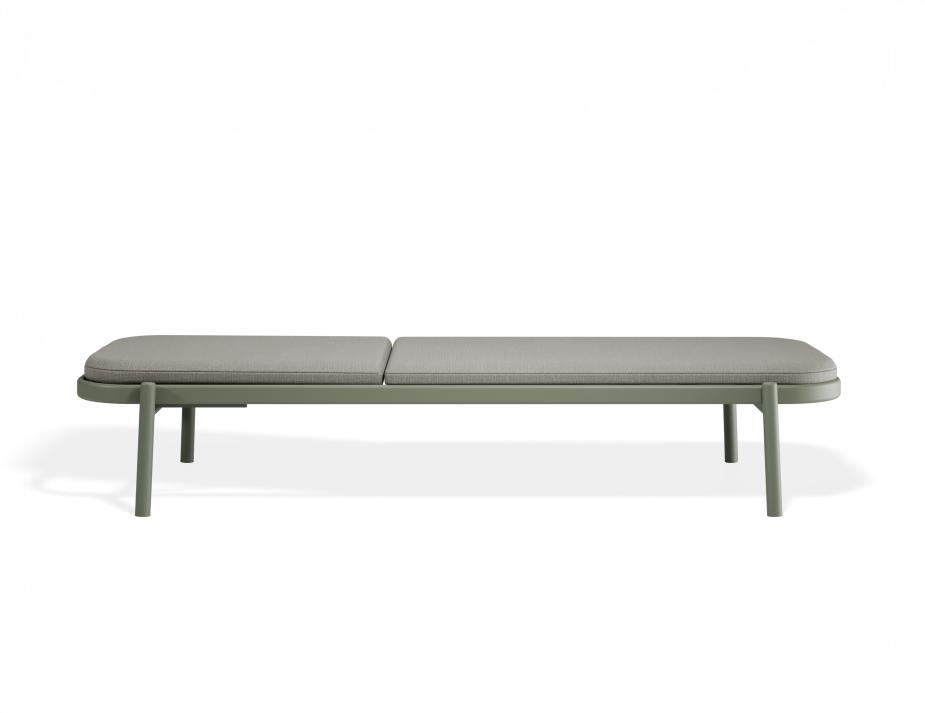 P 3b Verano Sunlounge Greenframe Lightgreyfabric