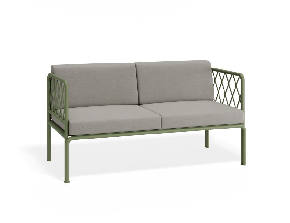 P 1 Sevillev2 2seater Greenframe Lightgreycushion
