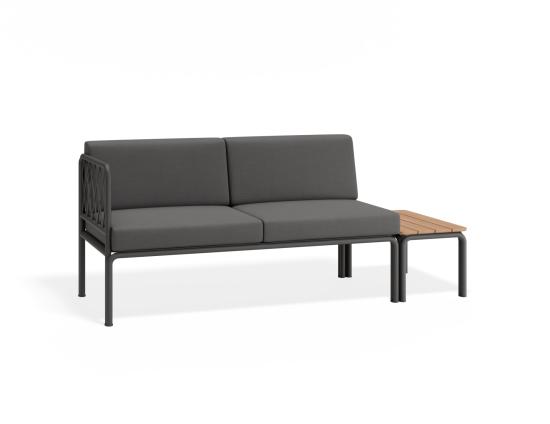 Seville Config E - Charcoal Outdoor 2 Seater Sofa