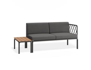 Seville Config F - Charcoal Outdoor 2 Seater Sofa