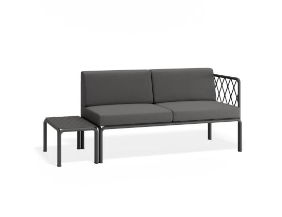 Seville Config F - Charcoal Outdoor 2 Seater Sofa