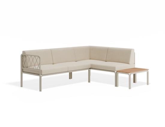 Seville Config G - Latte Outdoor Corner Sofa