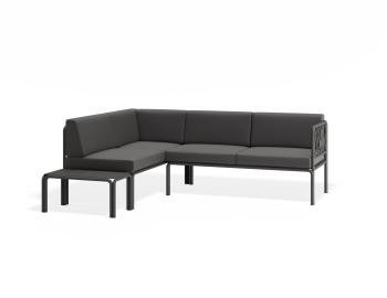 Seville Config H - Charcoal Outdoor Corner Sofa