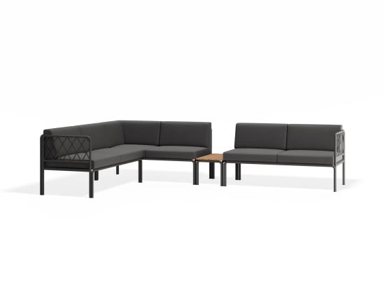 Seville Config I - Charcoal Outdoor Corner Sofa