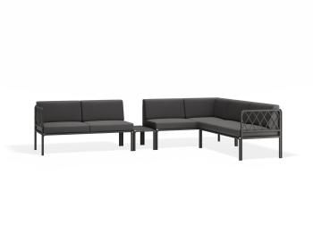 Seville Config J - Charcoal Outdoor Corner Sofa