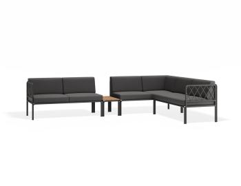 Seville Config J - Charcoal Outdoor Corner Sofa